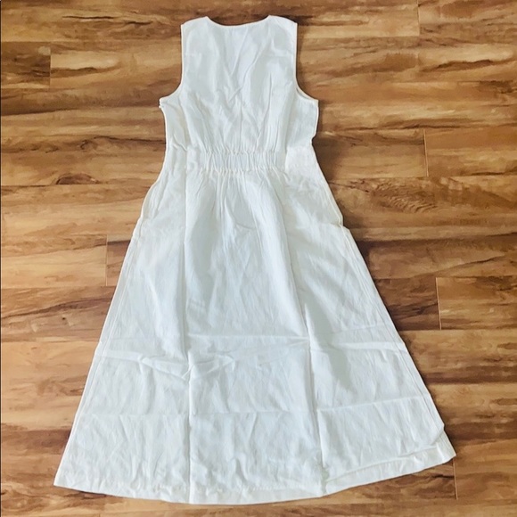 Madewell Button-Waist Wrap Midi Dress - Picture 3 of 16